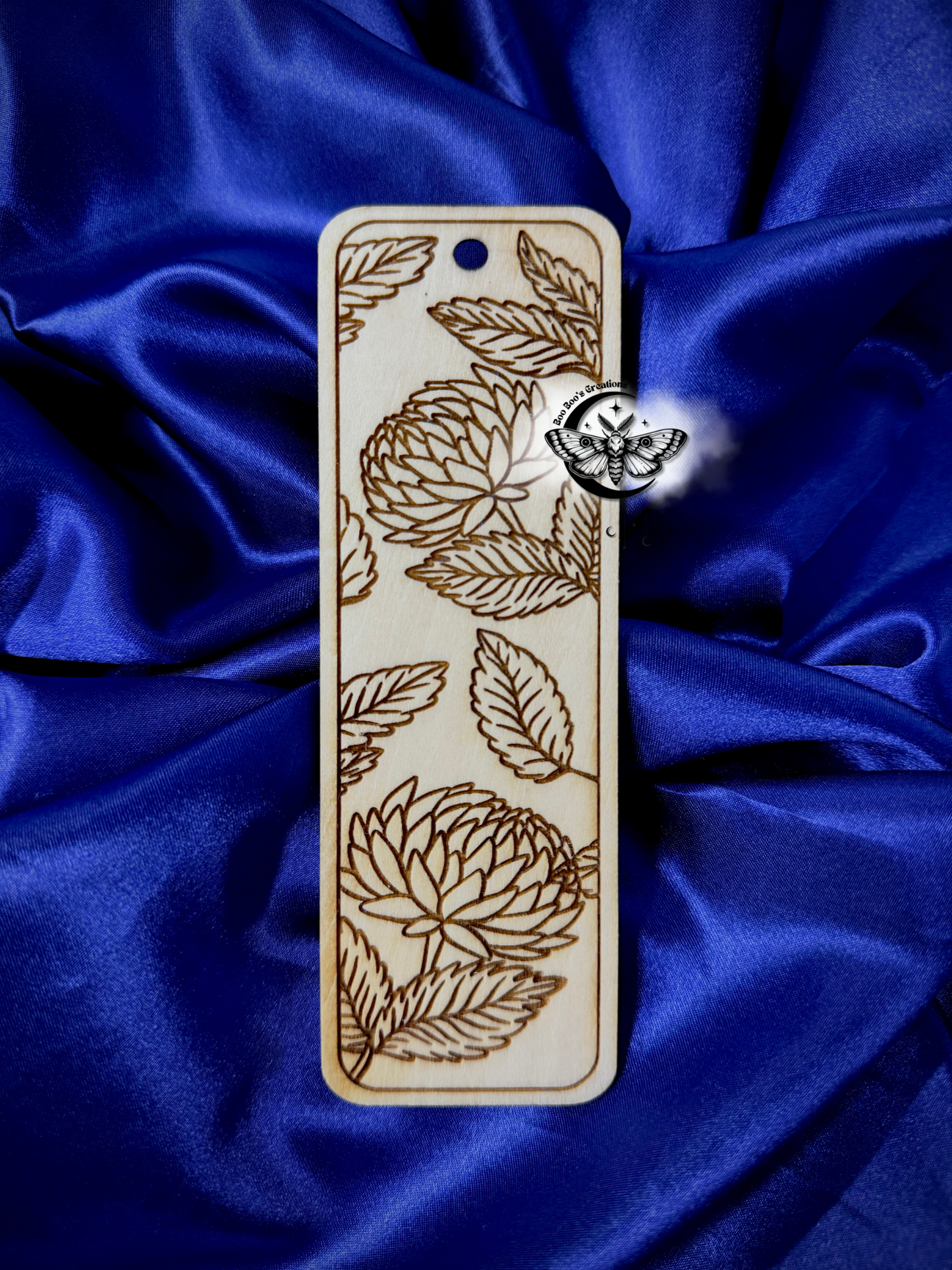 Floral Laser 6 inch engraved Wood Bookmark Blank