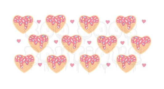 Heart ice scream cones 16oz Vinyl Wrap