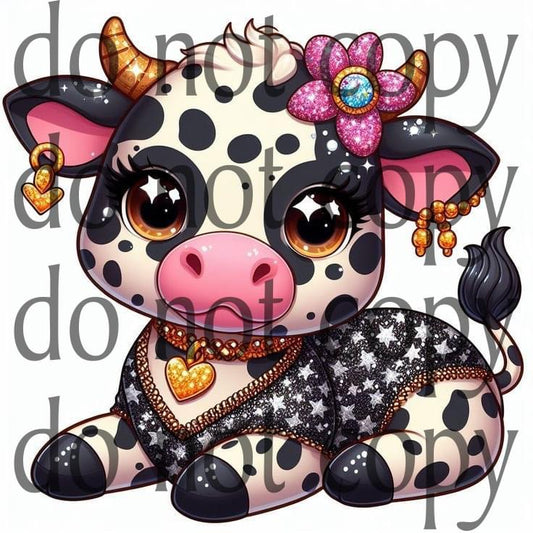 cow with earrings 20oz sublimation transfer