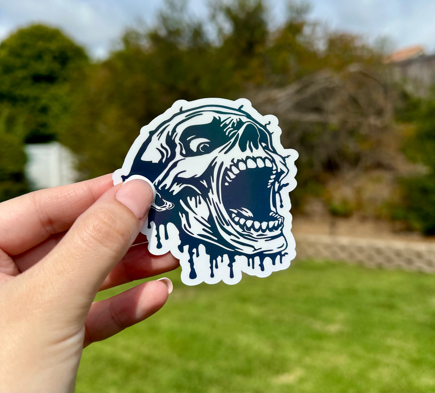 Holo 2 Inch Zombie waterproof vinyl sticker