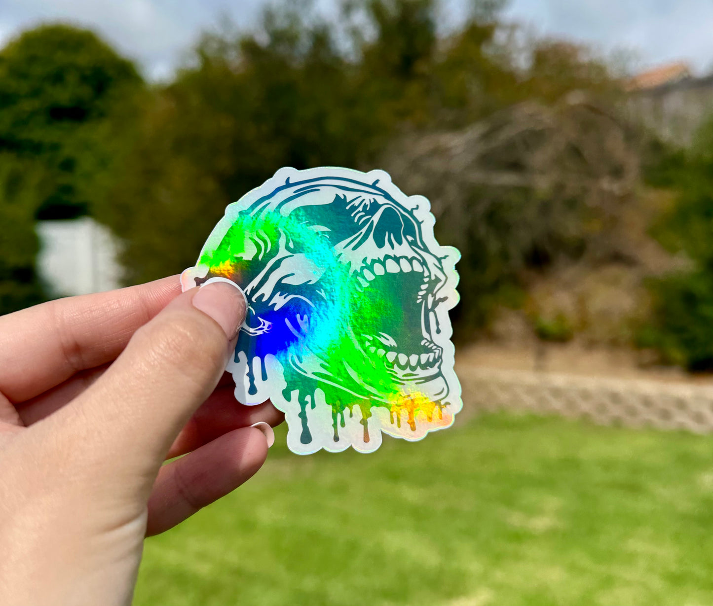 Holo 2 Inch Zombie waterproof vinyl sticker