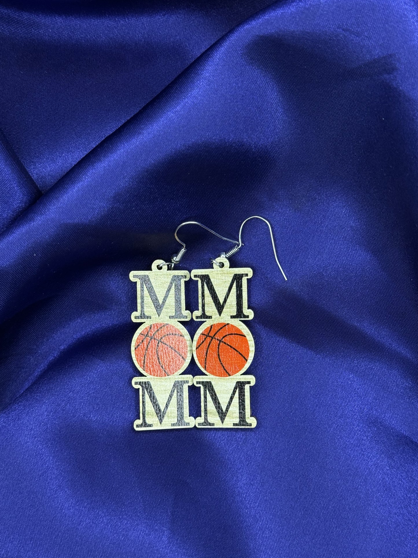 Basketball Mom Earrings (Ready To Ship: 1-5 Business Days)