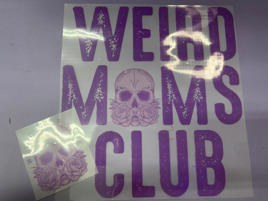 weird moms club tshirt transfer with pocket