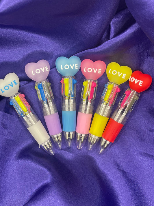 Retro Heart Multi Pens (1-5 business days)