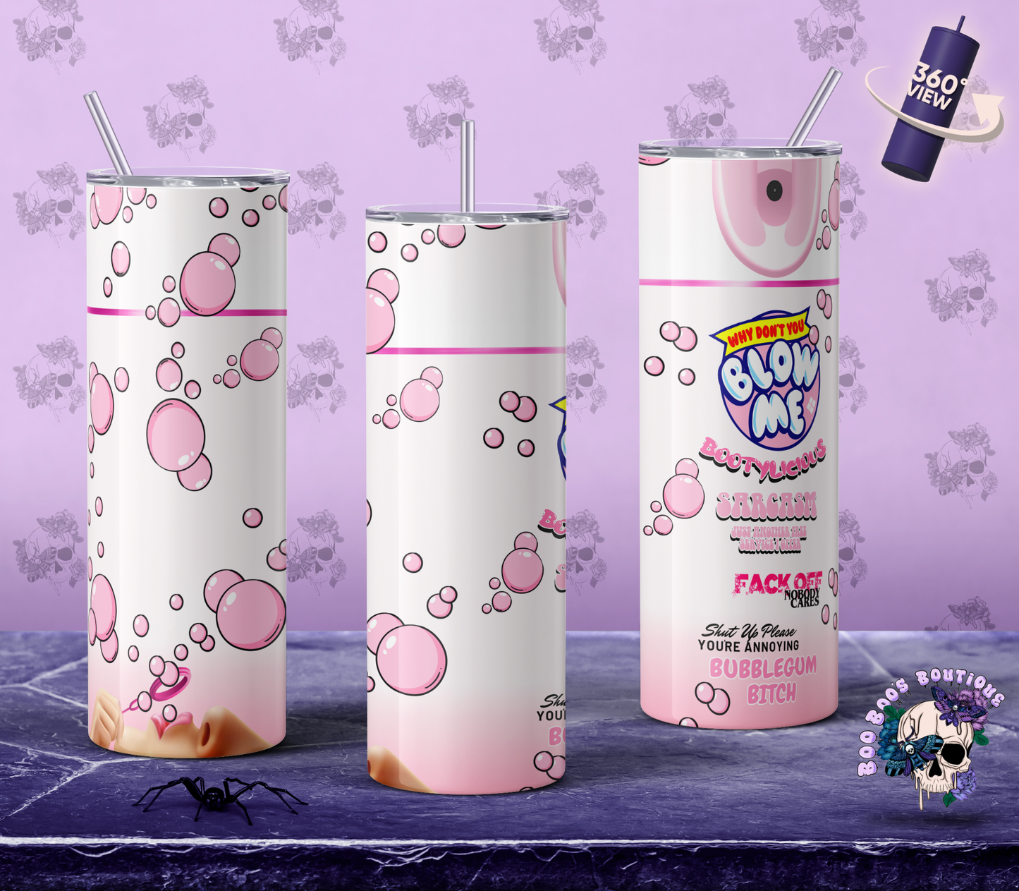 Blow me pink 20oz tumbler MTO