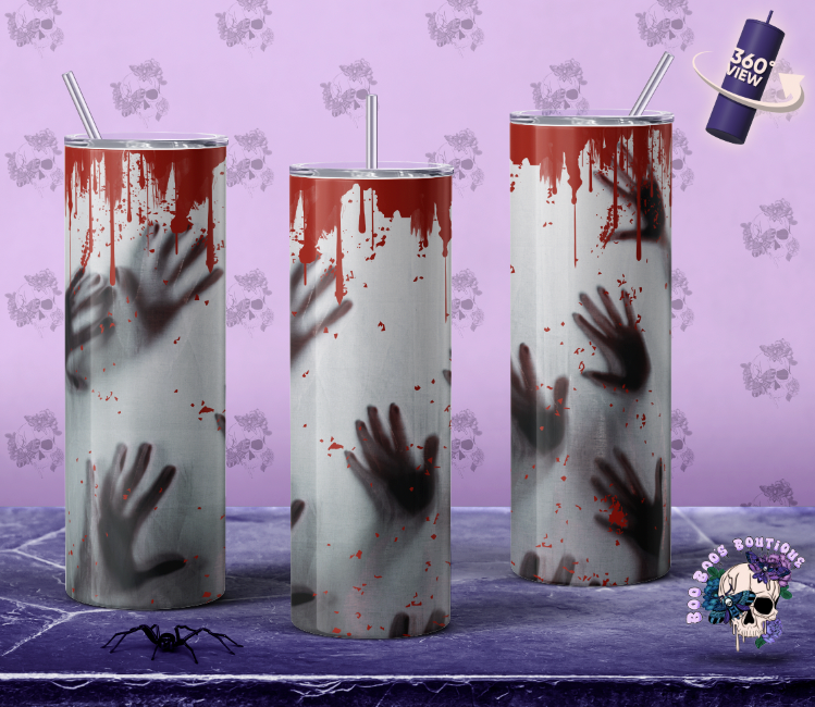 Bloody handprints 20oz Tumbler MTO