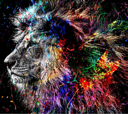 Colorful Lion 20oz Sublimation transfer