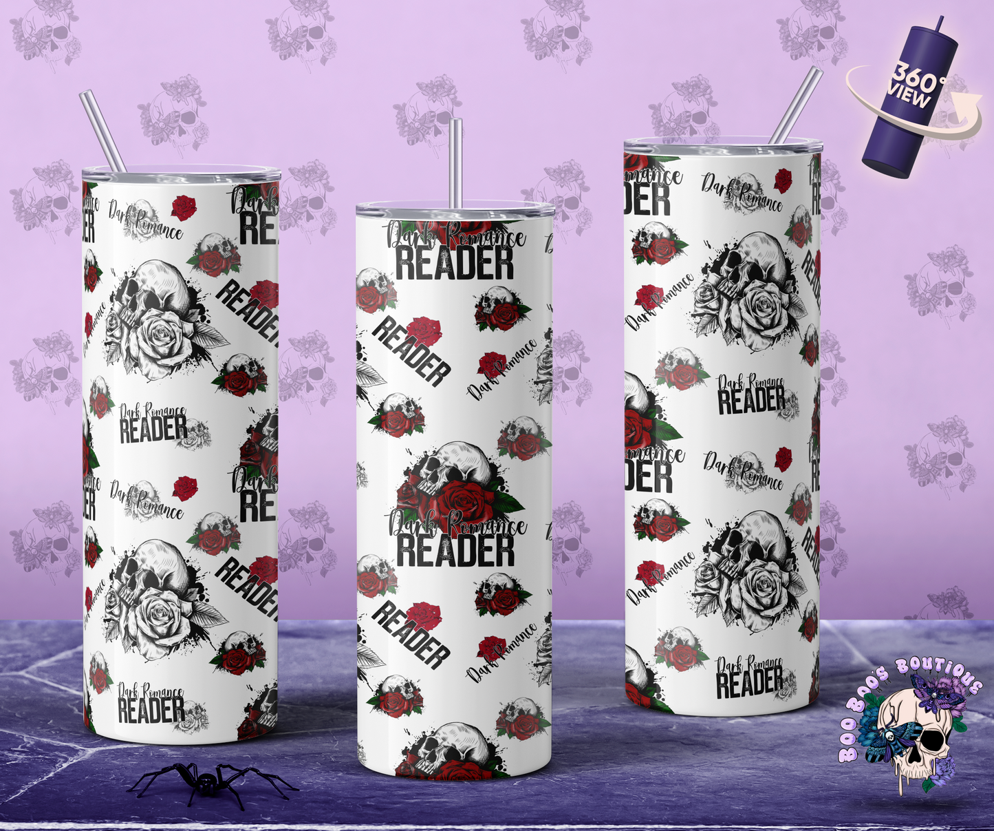 Dark romance Reader Tumbler MTO