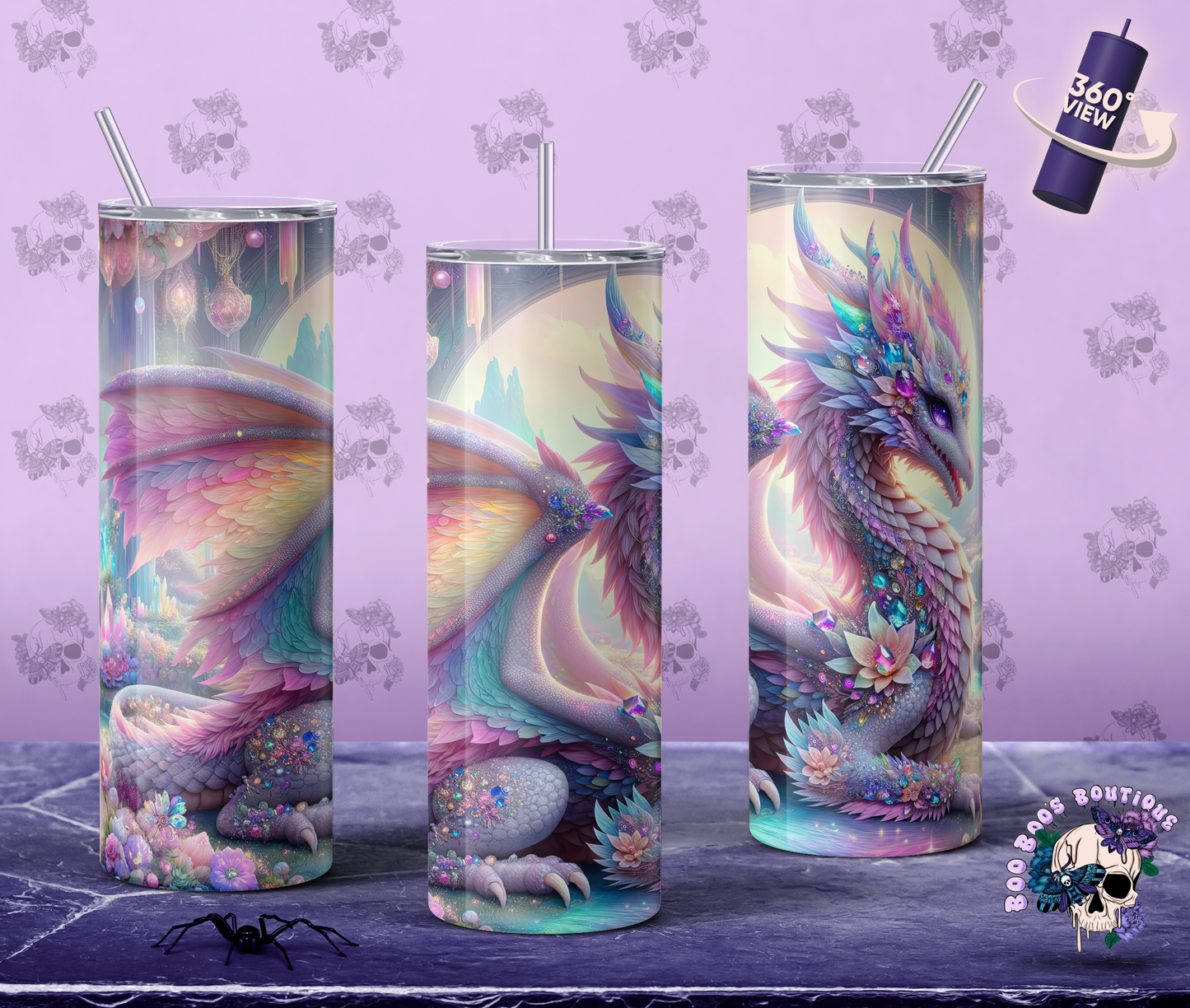 Pastel Dragon 20oz stainless steel tumbler (1-5 business days)