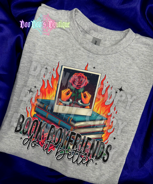 Book Boyfriends do it better Unisex Sublimation Tshirt (7-10 business days)