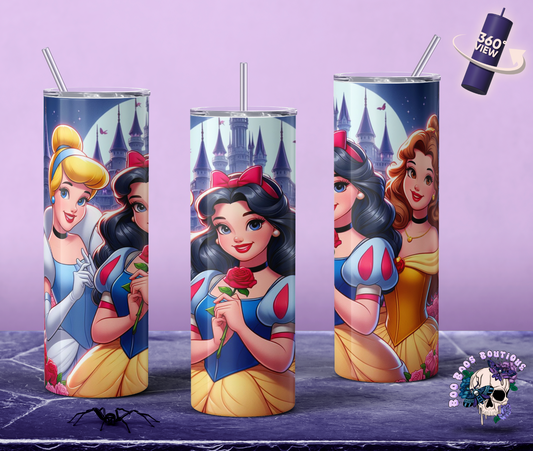 3 princess friends 20oz tumbler 7/10 business days MTO