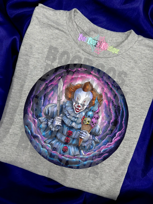 Clown space ice cream sublimation unisex tshirt (7-10 business days)