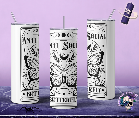 Tumbler Thursday -  The Anti Social Butterfly 20oz tumbler