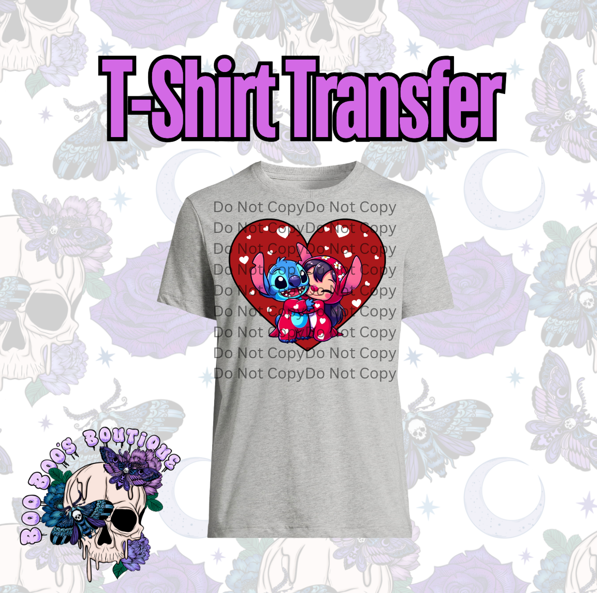 S&A Red Heart Tshirt Transfer