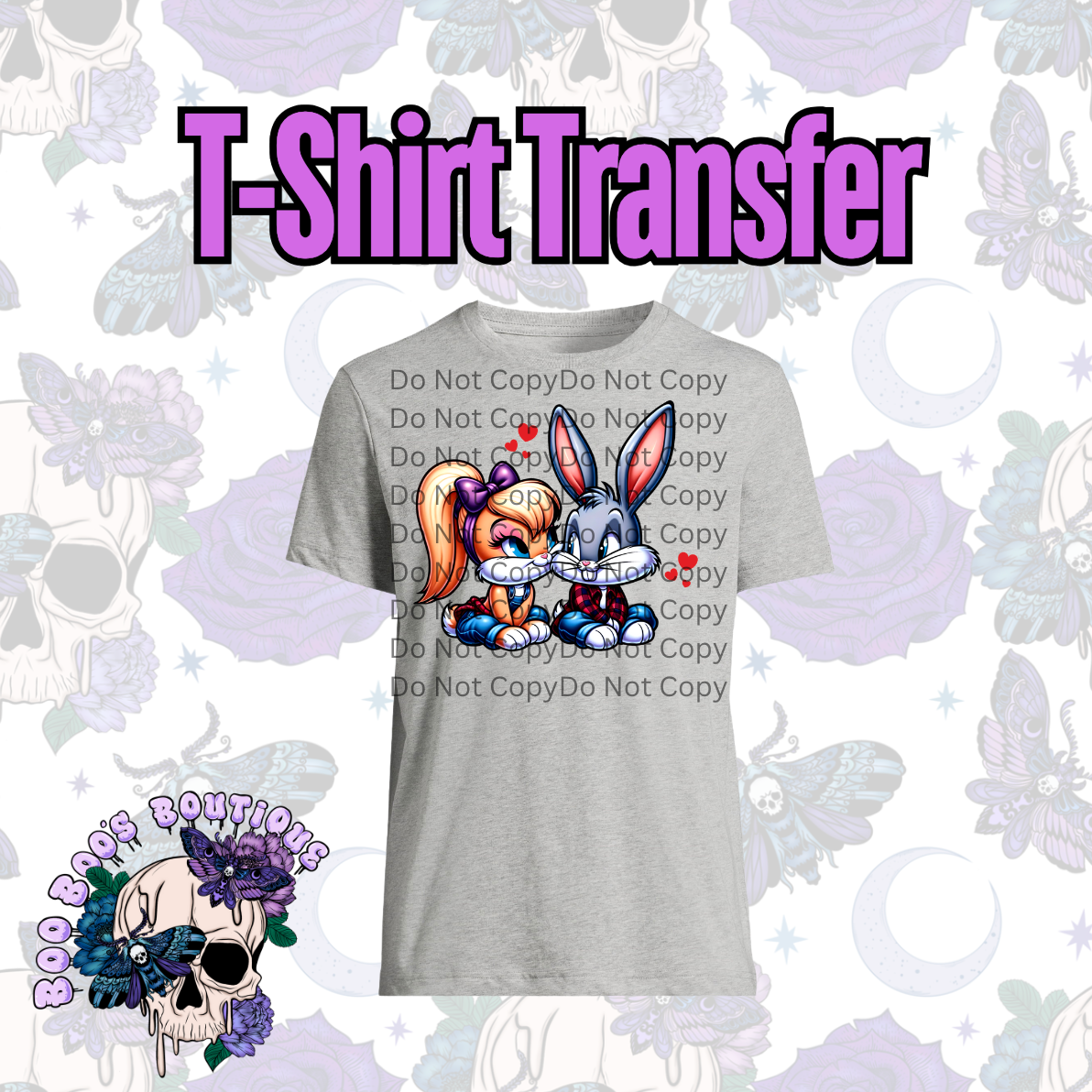 Rabbits in love Tshirt Transfer