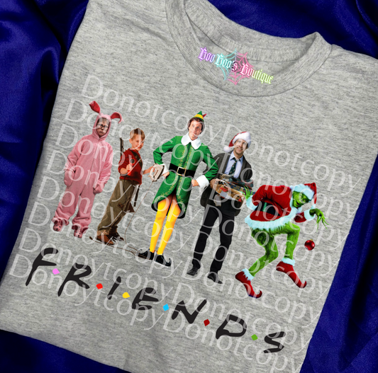 Friends Christmas Unisex Sublimation Tshirt (7-10 business days)