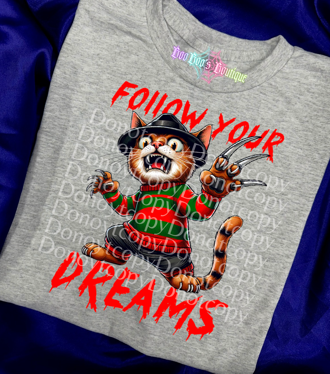 Follow your dreams Cat Unisex Sublimation Tshirt (7-10 business days)