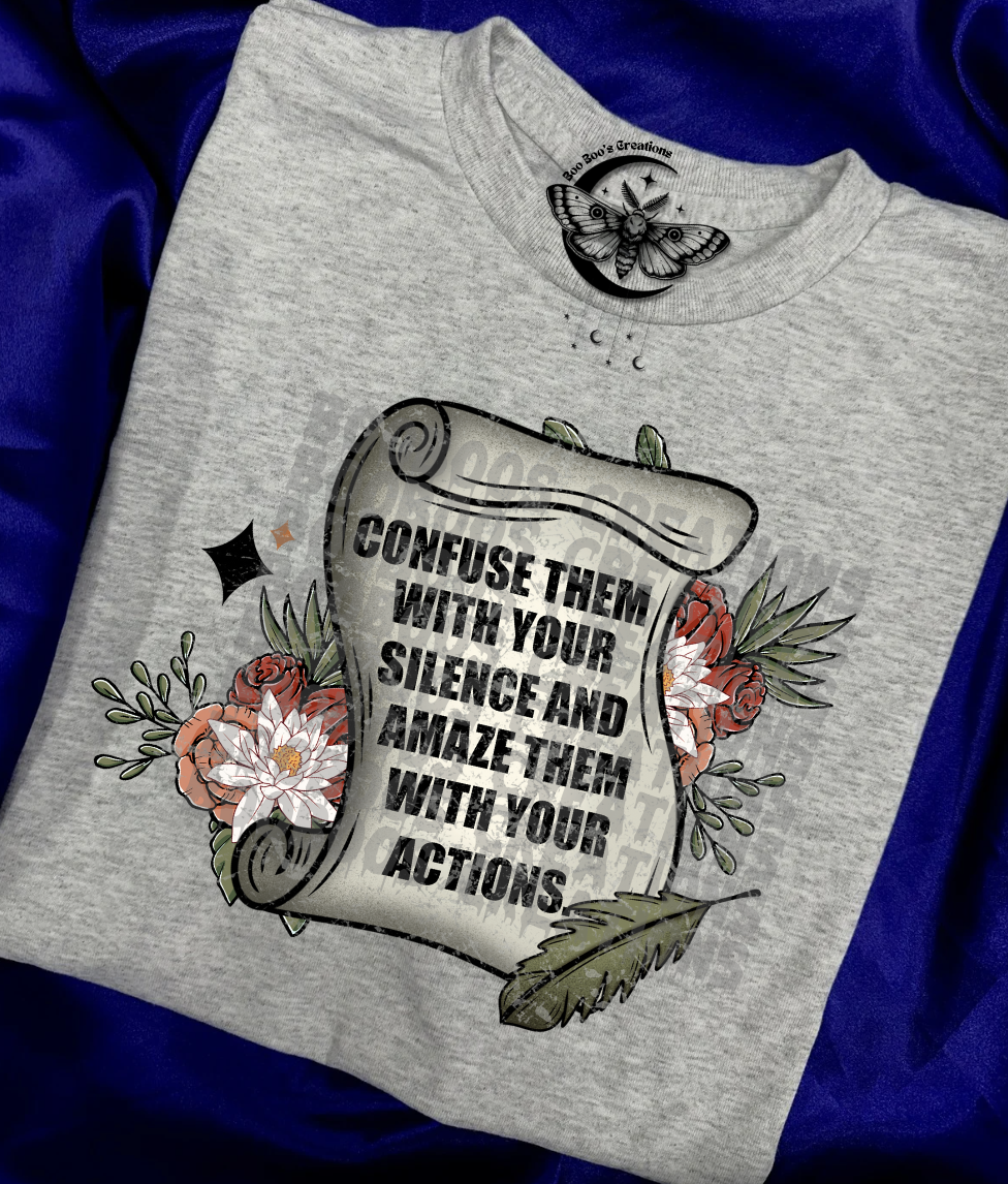 Confuse them with your silence Unisex Sublimation Tshirt (7 to 10 business days)