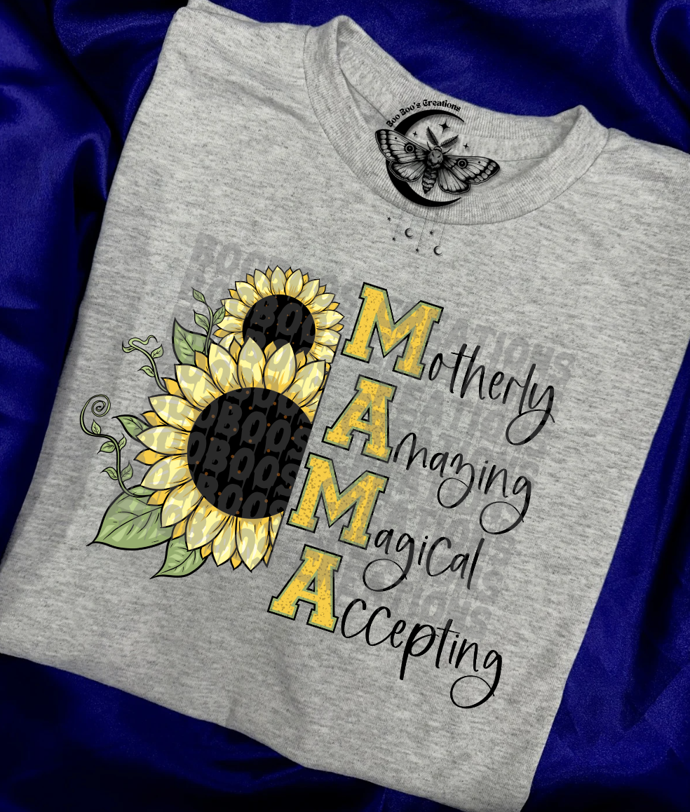 Mama sunflower Unisex Sublimation Tshirt (7 to 10 business days)