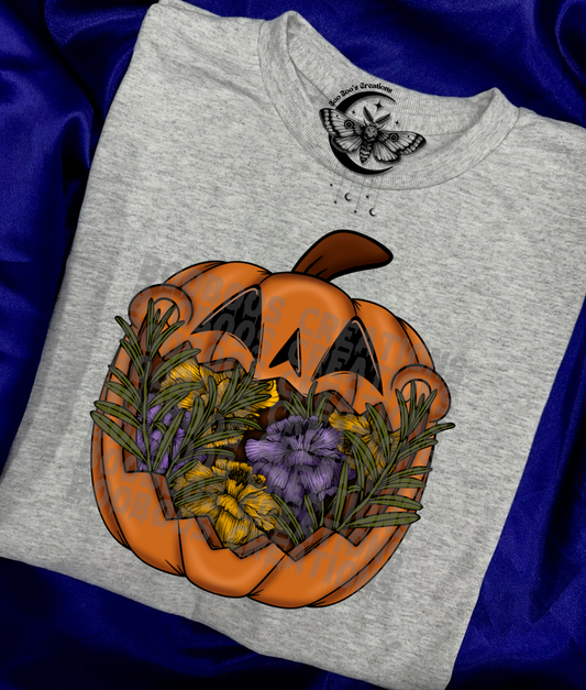 Flower pumpkin Unisex Sublimation Tshirt (7 to 10 business days)