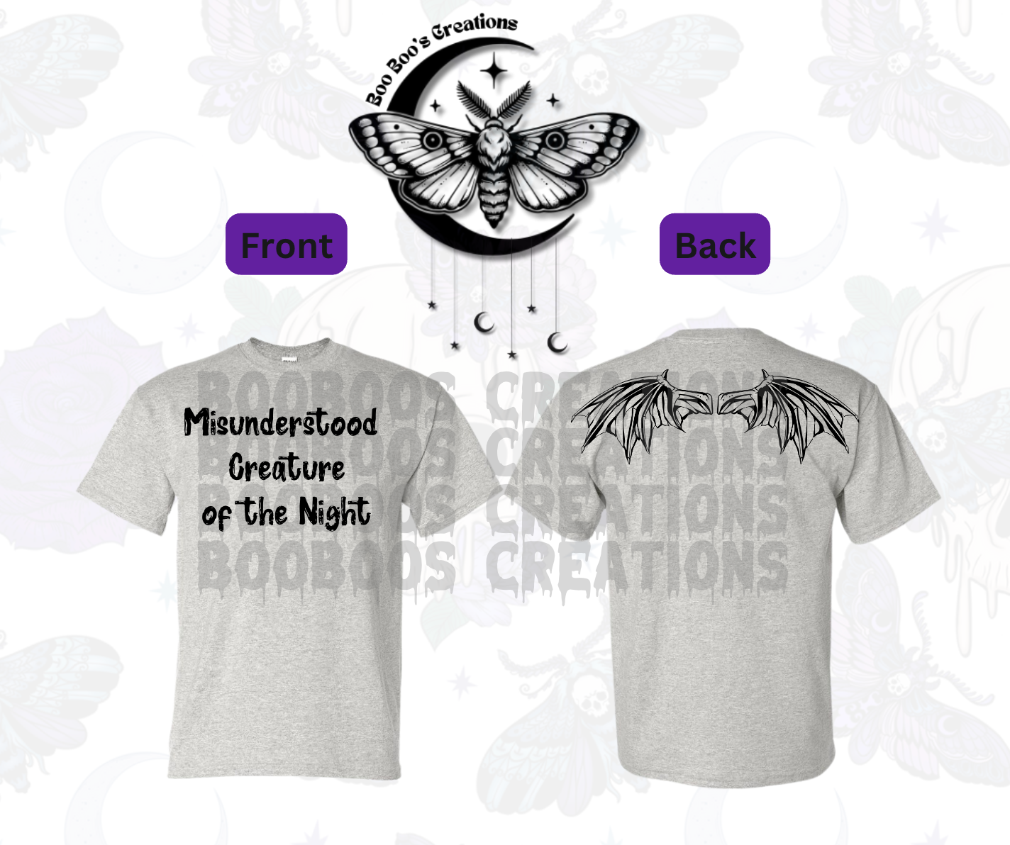 Misunderstood creature of the night Unisex sublimation Tshirt ( 7 to 10 business days)