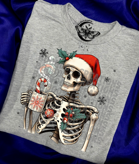 Christmas Skelly Sublimation Unisex T Shirt (7-10 Business days) Made to order