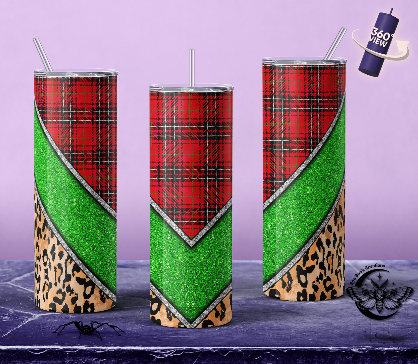 Christmas Plaid Dreams Stainless steel tumbler (7-10 business days MTO)