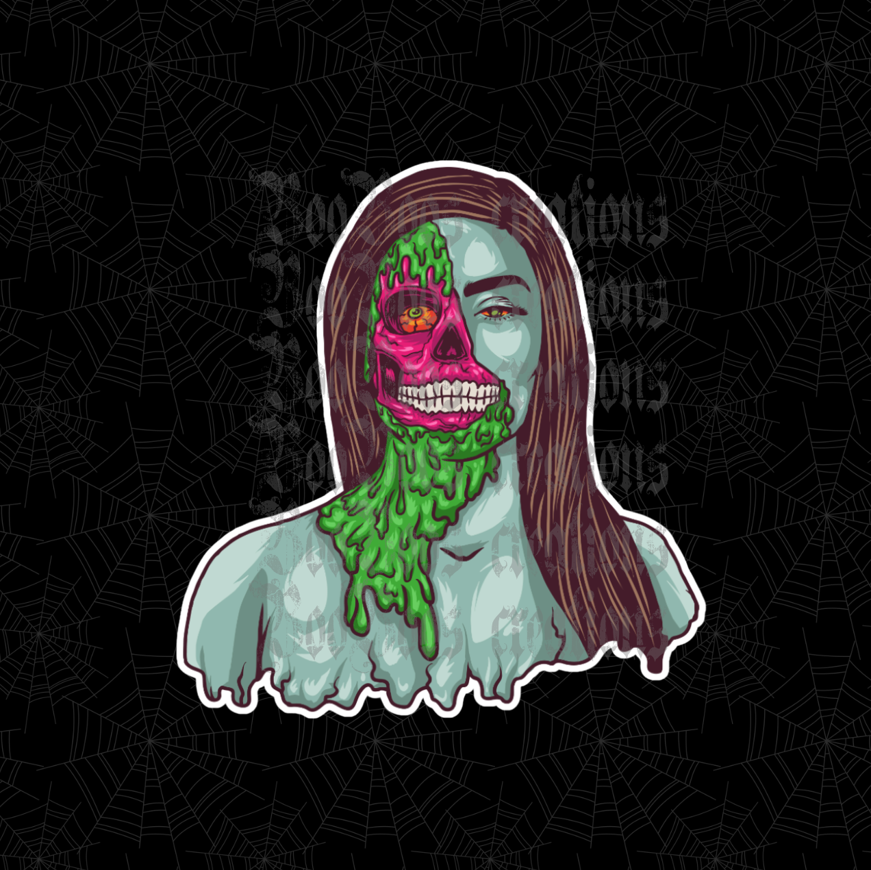 Zombie Woman 4 inch vinyl decal