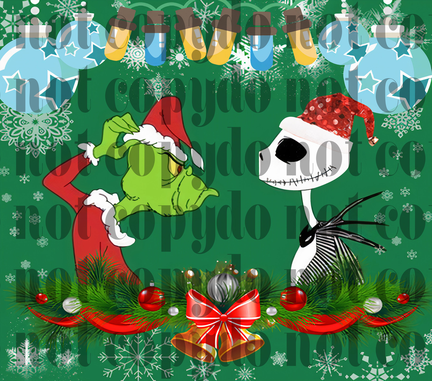 Gman VS Skelly Christmas 20oz Sublimation transfer